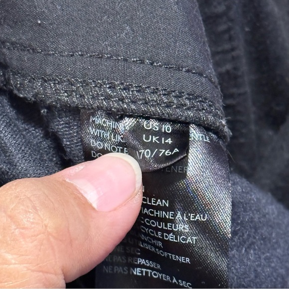 Free People Black Faux Leather Size 10 Pleated Front Trouser Pants Pockets Edgy - Picture 5 of 9